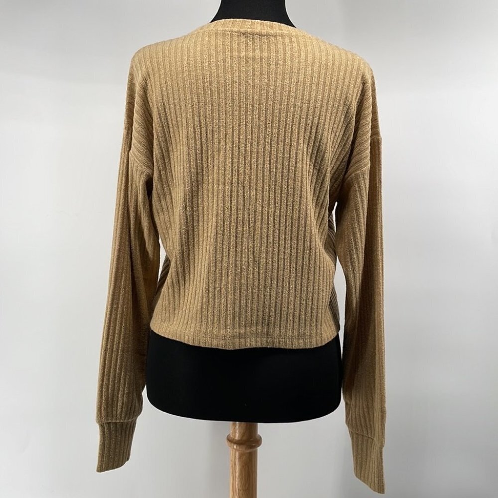Aritzia Tan Ribbed Knit Top - Picture 4 of 9